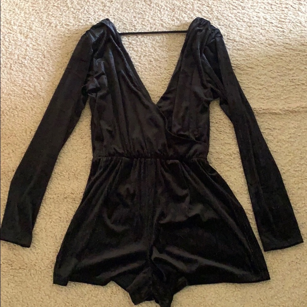 Black Velvet Romper